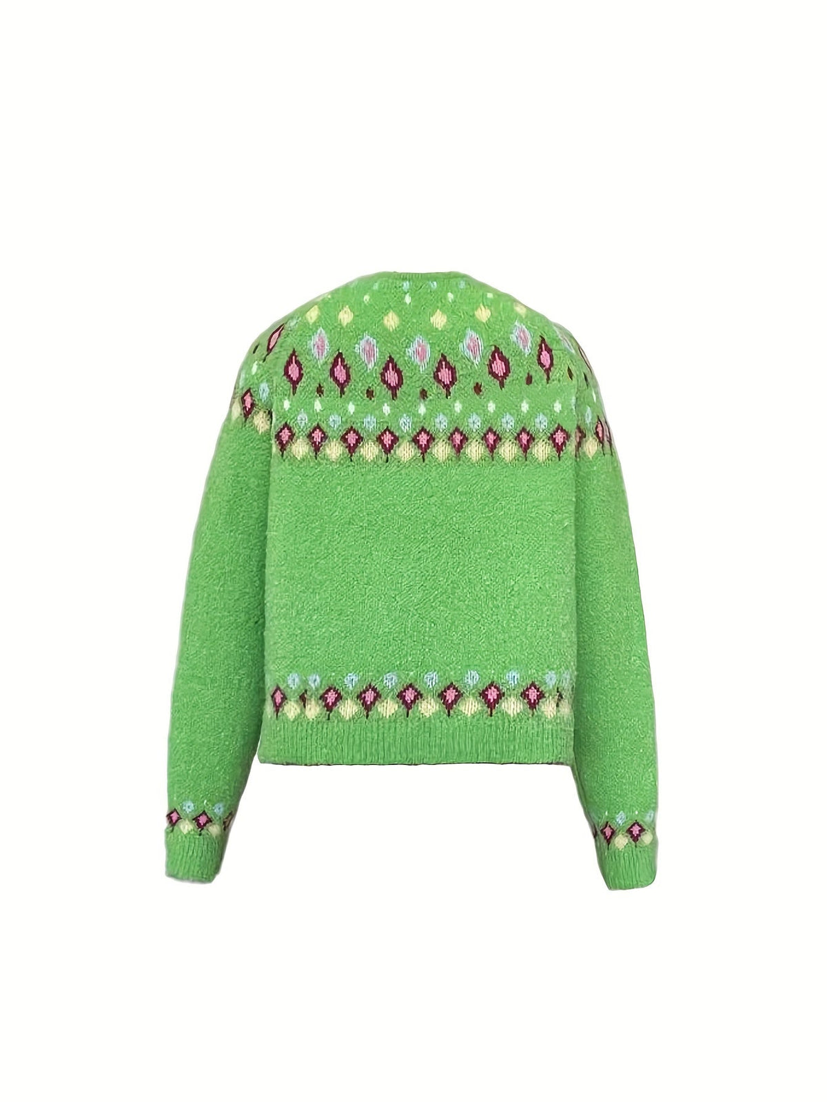 Nordic Patterned Cardigan in Soft Knit for Cozy Layering and Everyday Wear