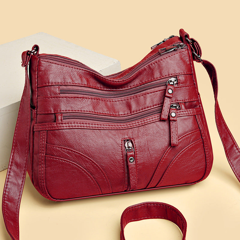 Vintage Relaxed Shoulder Bag | Soft Fabric | Casual Everyday Use