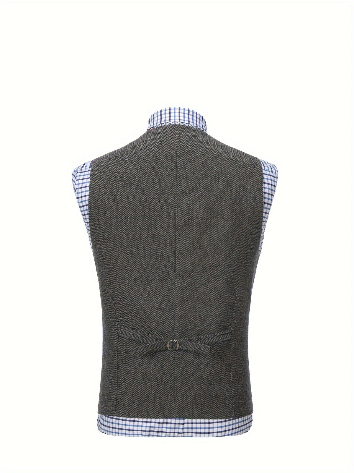 Herringbone Vest for Men | Heritage Style | Warm Wool Blend | Casual Wear