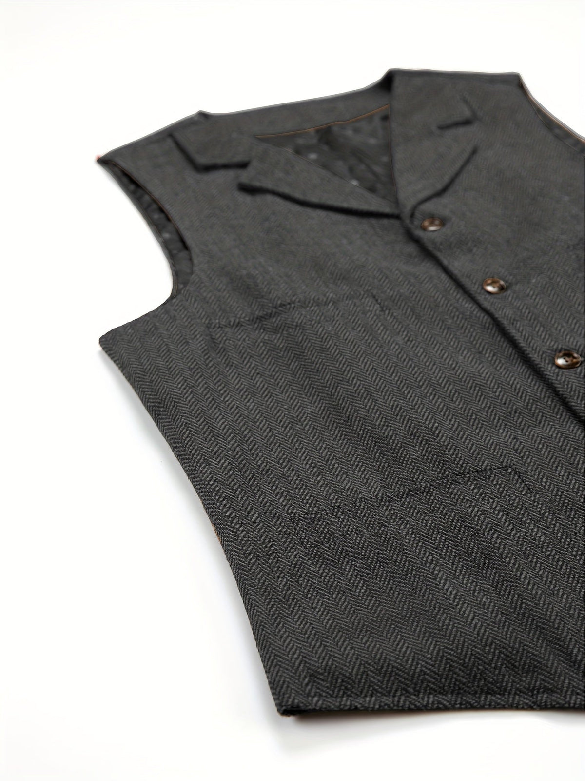 Herringbone Vest for Men | Heritage Style | Warm Wool Blend | Casual Wear