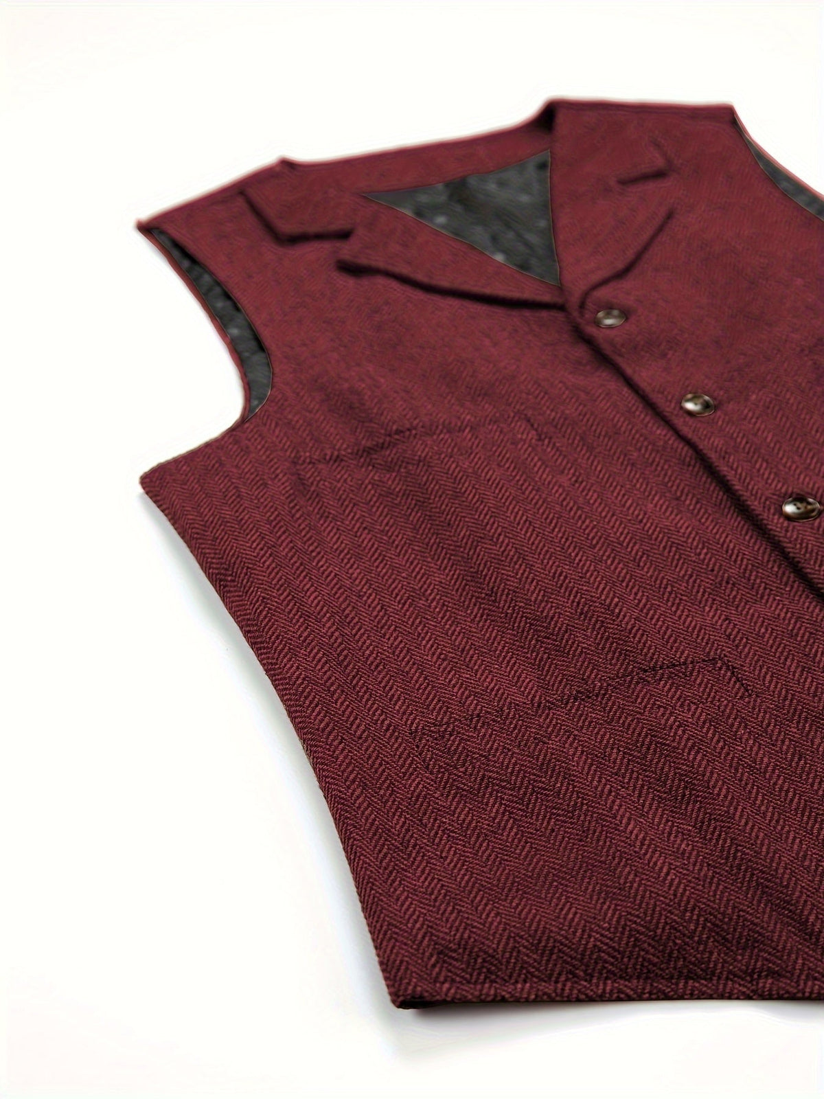 Herringbone Vest for Men | Heritage Style | Warm Wool Blend | Casual Wear