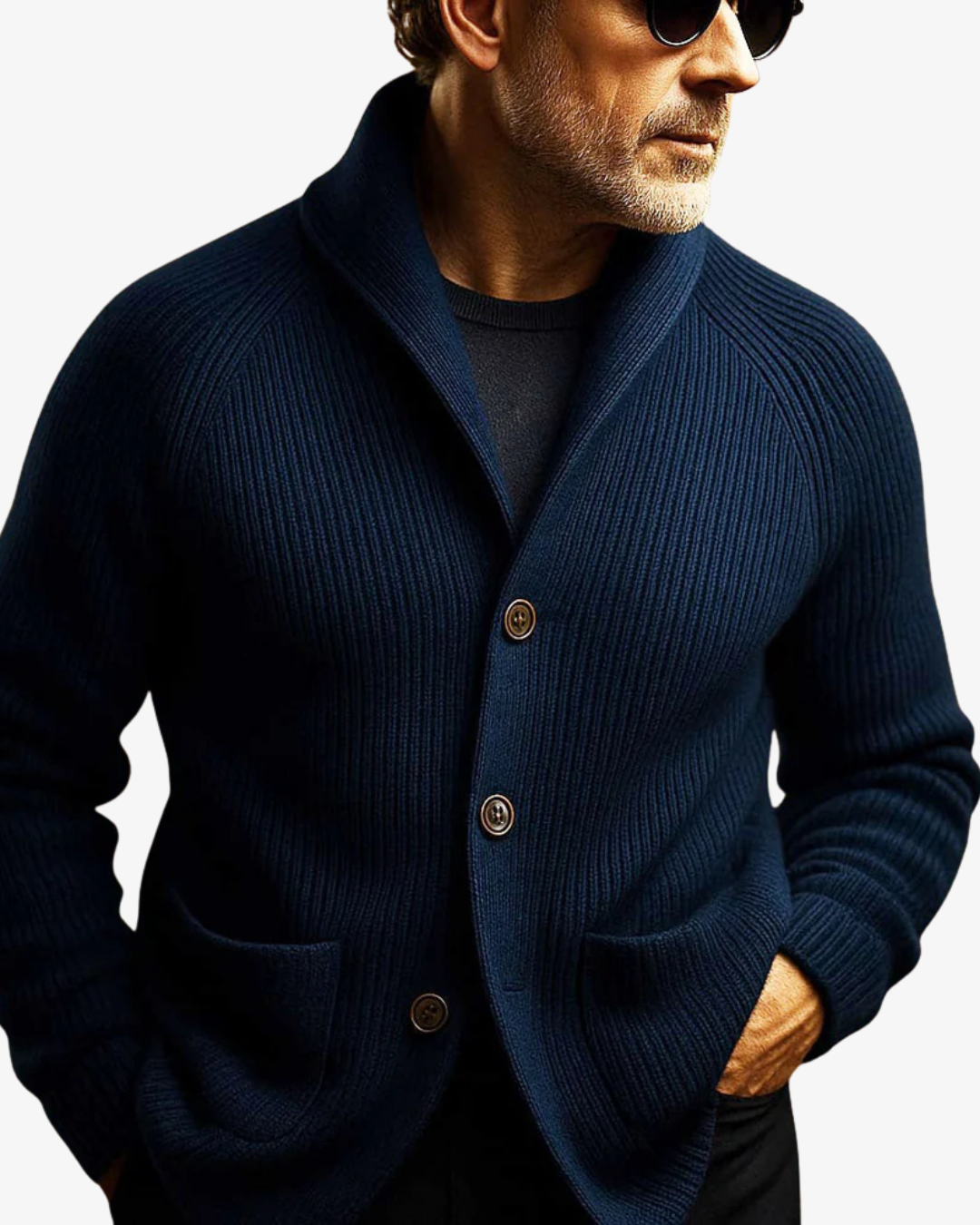 Tailored Knit Cardigan with Button Front for Casual Wear