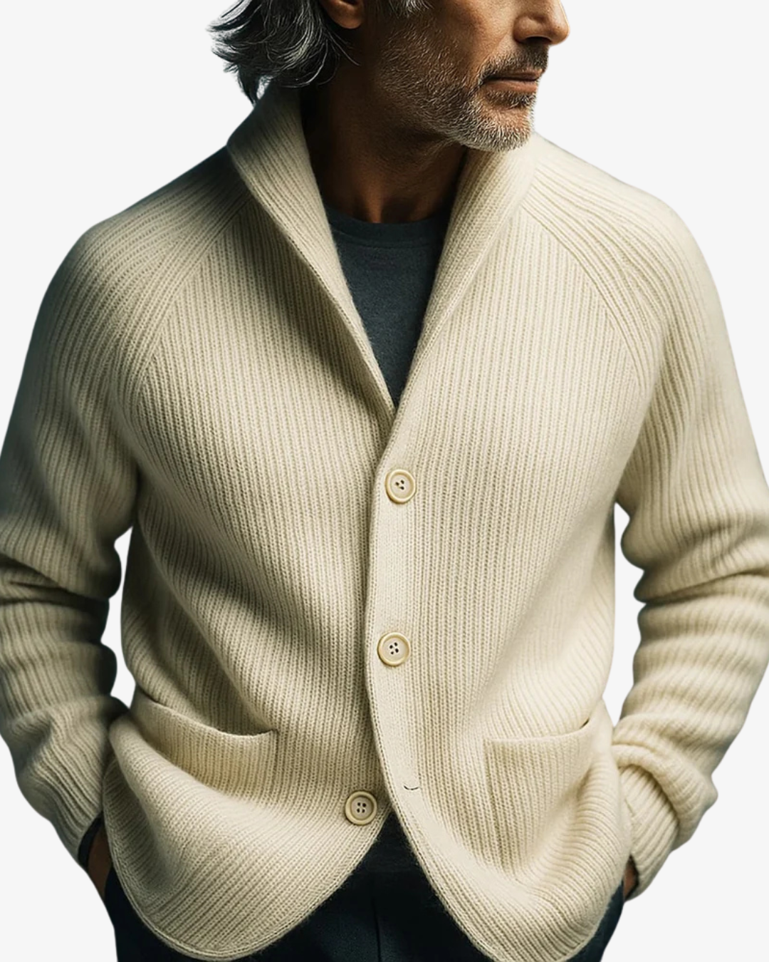 Tailored Knit Cardigan with Button Front for Casual Wear
