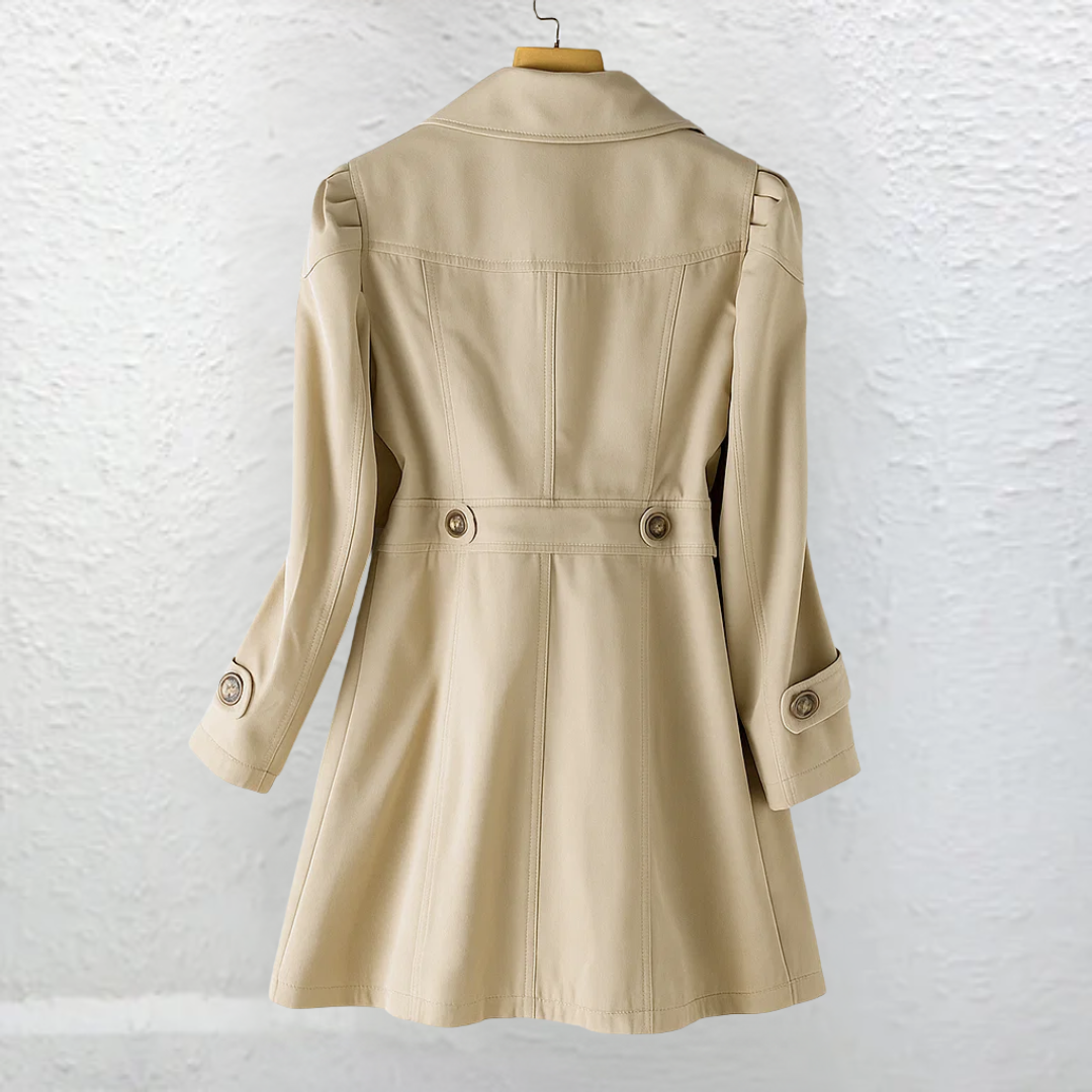 Vintage Trench Coat with Collar | Classic Style Outerwear for Women