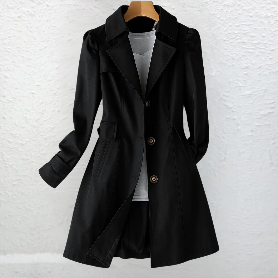 Vintage Trench Coat with Collar | Classic Style Outerwear for Women