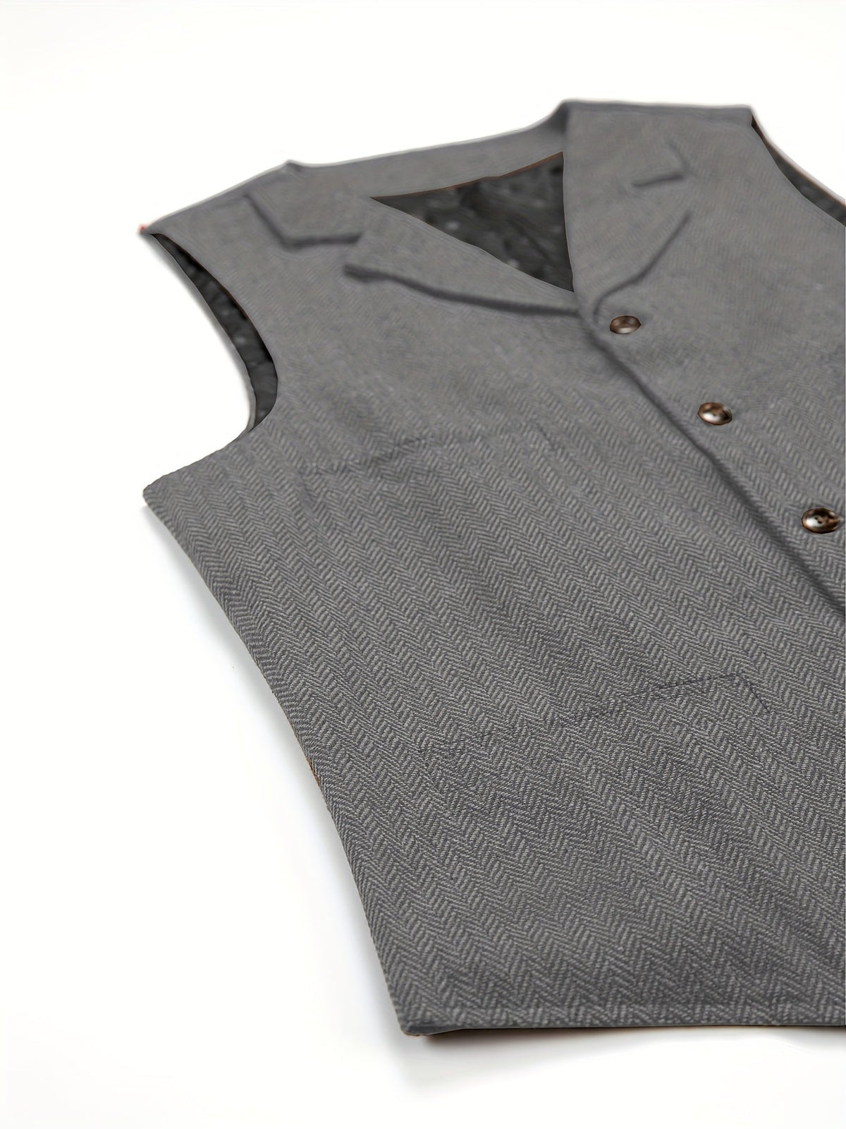 Herringbone Vest for Men | Heritage Style | Warm Wool Blend | Casual Wear