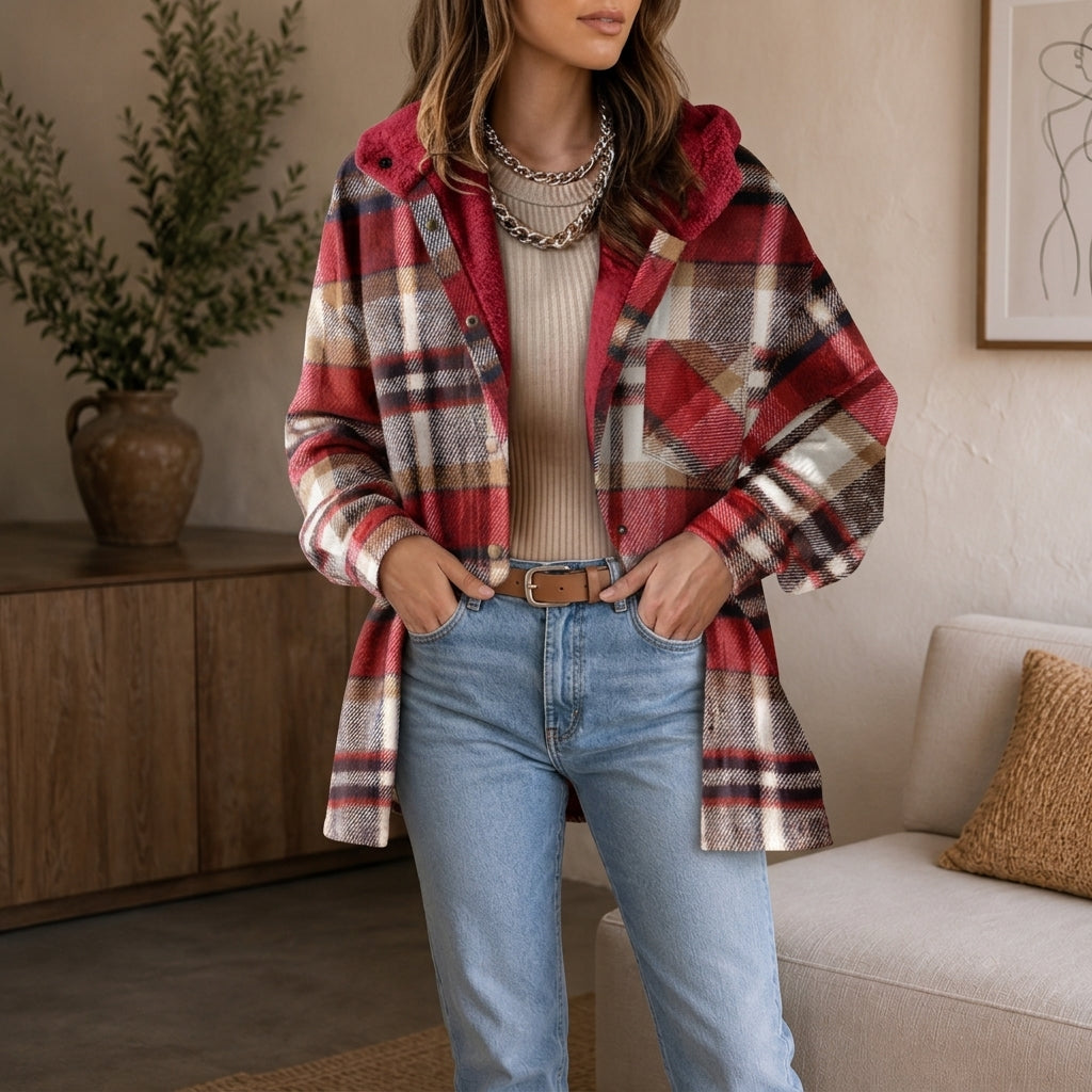Women's Wool Knit Jacket – Elegant Cardigan, Button Front, Cozy Autumn/Winter Outerwear