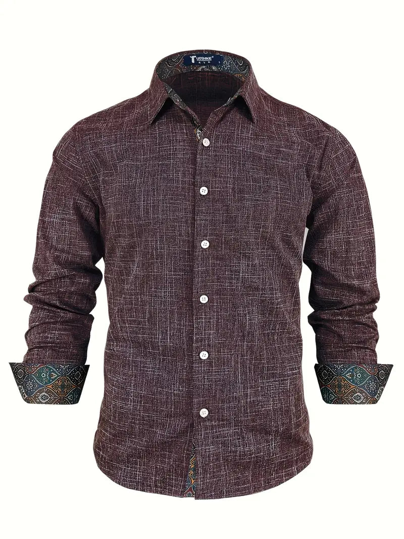 Tailored Button-Up Shirt | Cotton Blend | Classic Fit | Men's Dress Shirt