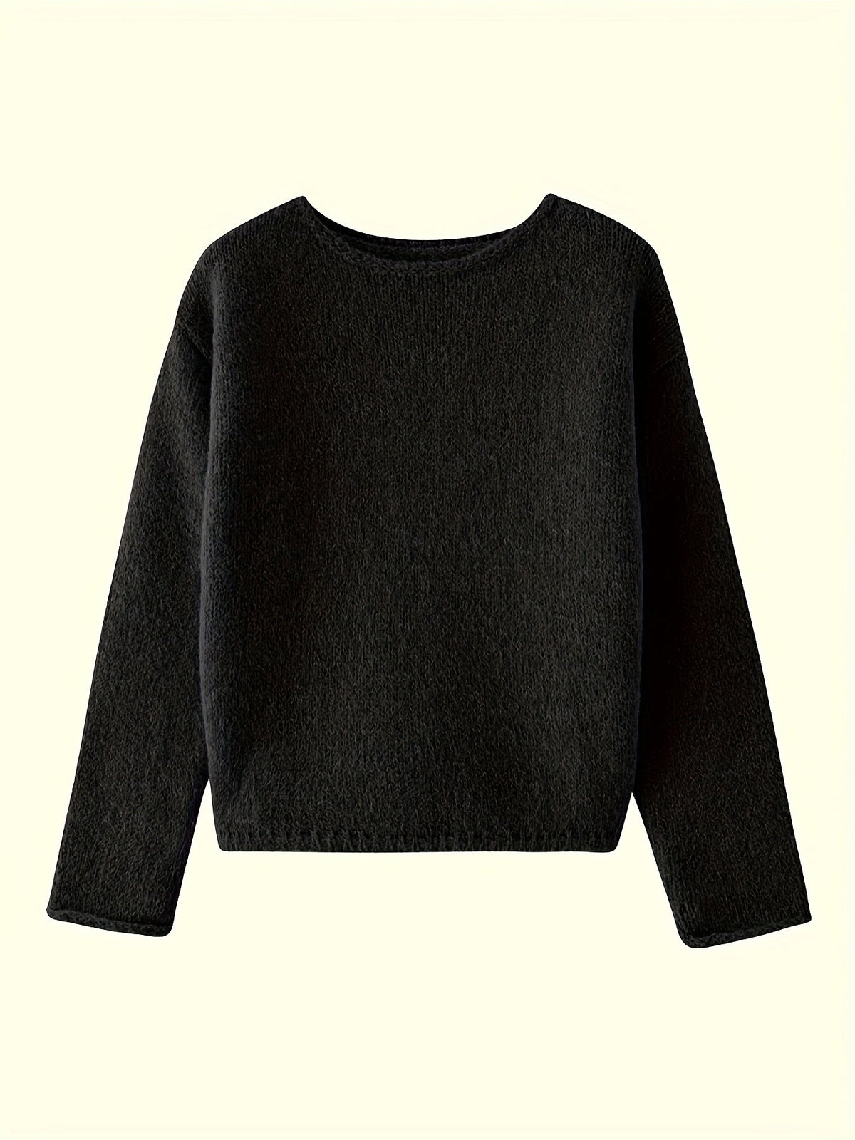 Relaxed Crew Neck Sweater in Soft Knit for Casual Wear