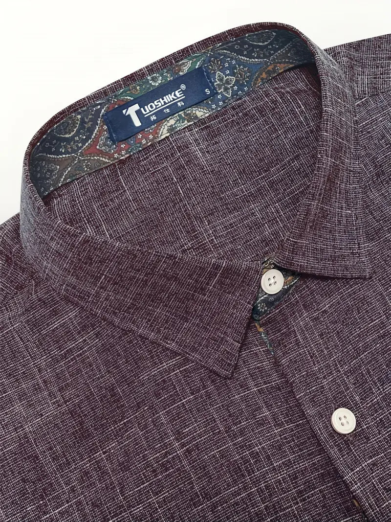 Tailored Button-Up Shirt | Cotton Blend | Classic Fit | Men's Dress Shirt