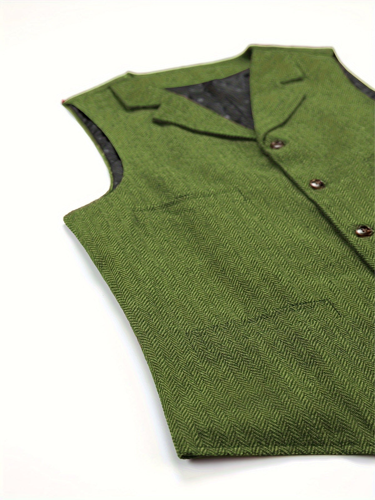 Herringbone Vest for Men | Heritage Style | Warm Wool Blend | Casual Wear