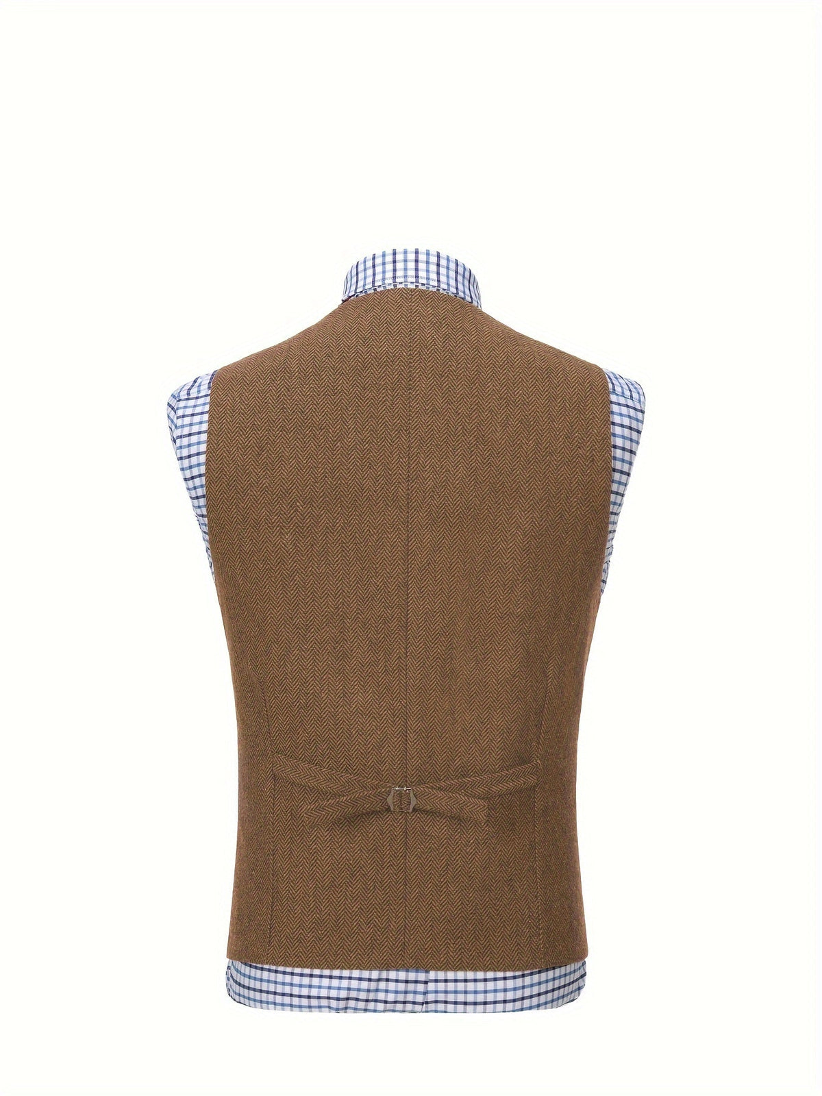 Herringbone Vest for Men | Heritage Style | Warm Wool Blend | Casual Wear