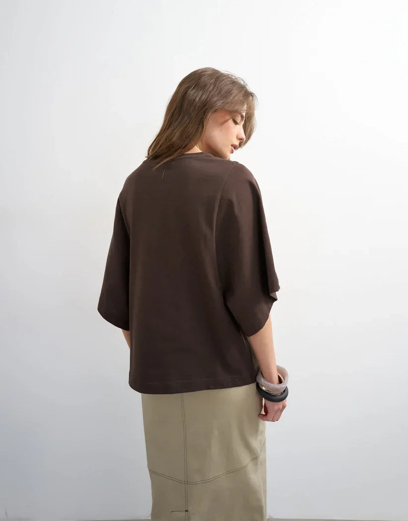 Batwing T-Shirt – Women's Oversized Short Sleeve Top, Casual Everyday Style