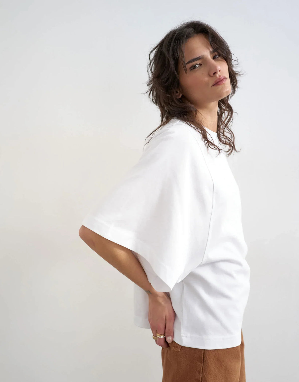 Batwing T-Shirt – Women's Oversized Short Sleeve Top, Casual Everyday Style