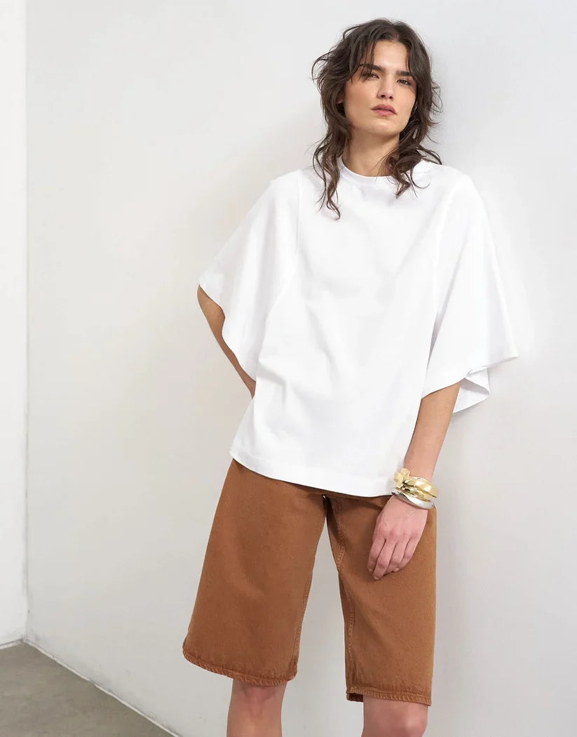Batwing T-Shirt – Women's Oversized Short Sleeve Top, Casual Everyday Style