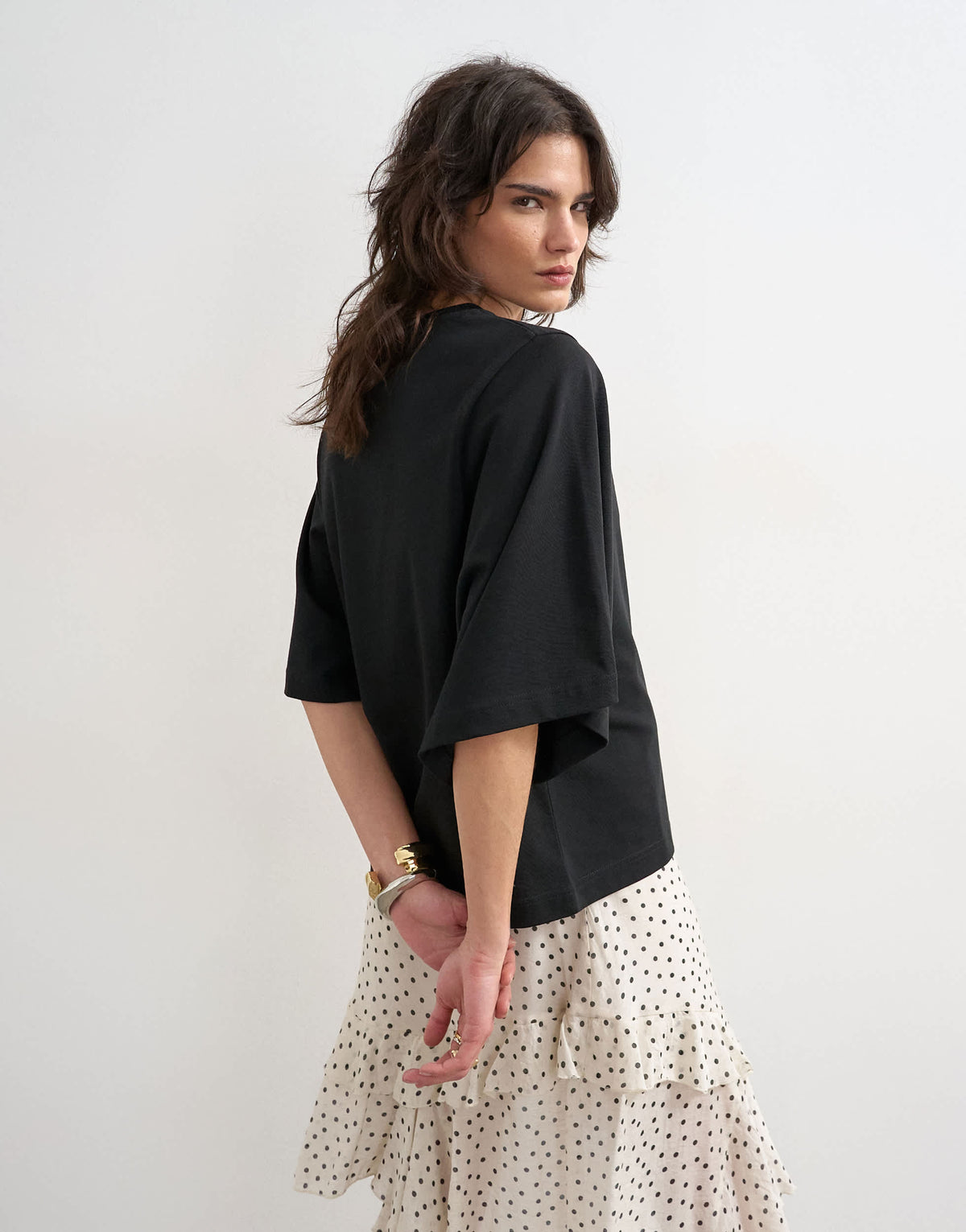 Batwing T-Shirt – Women's Oversized Short Sleeve Top, Casual Everyday Style
