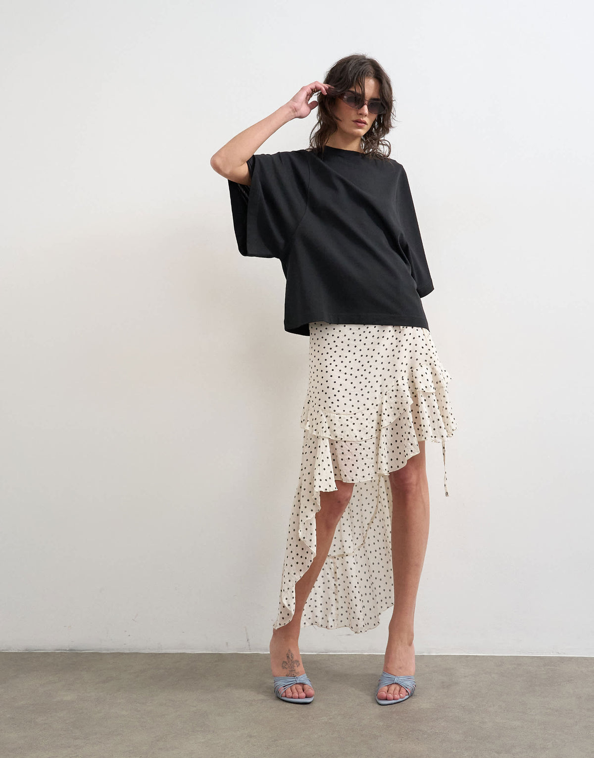 Batwing T-Shirt – Women's Oversized Short Sleeve Top, Casual Everyday Style
