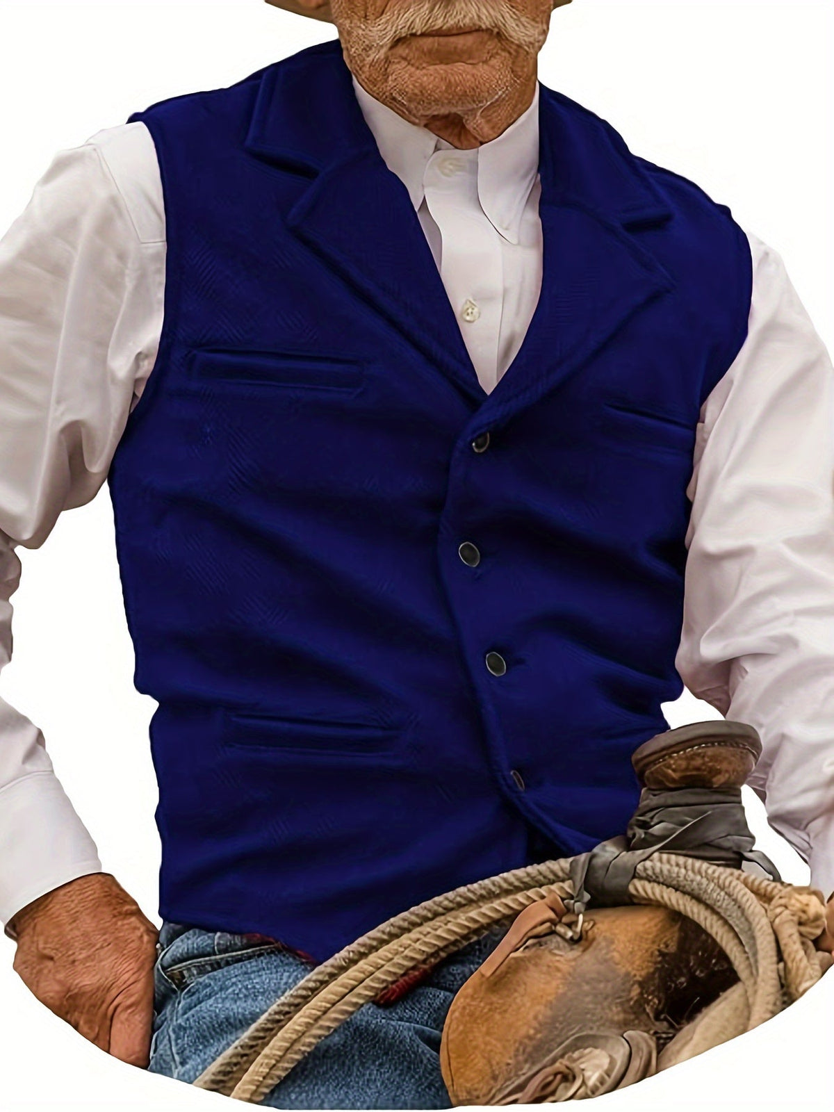 Herringbone Vest for Men | Heritage Style | Warm Wool Blend | Casual Wear