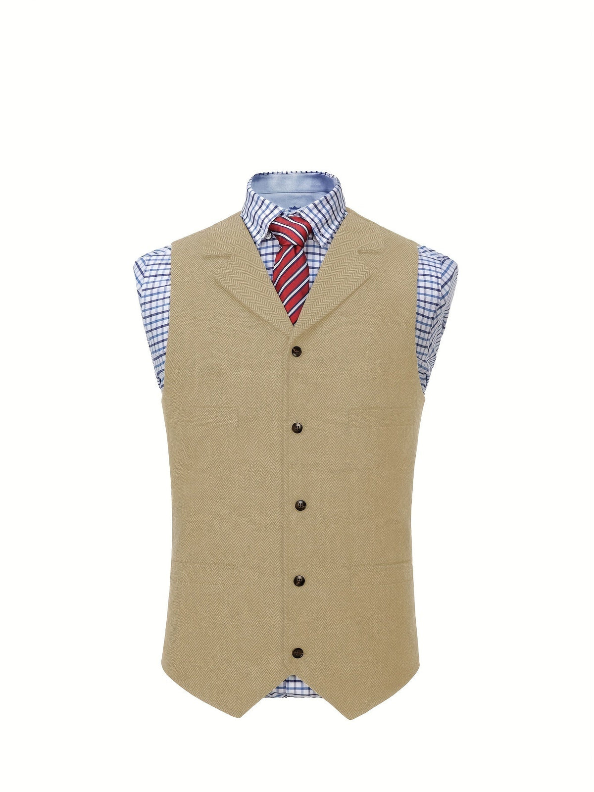 Herringbone Vest for Men | Heritage Style | Warm Wool Blend | Casual Wear