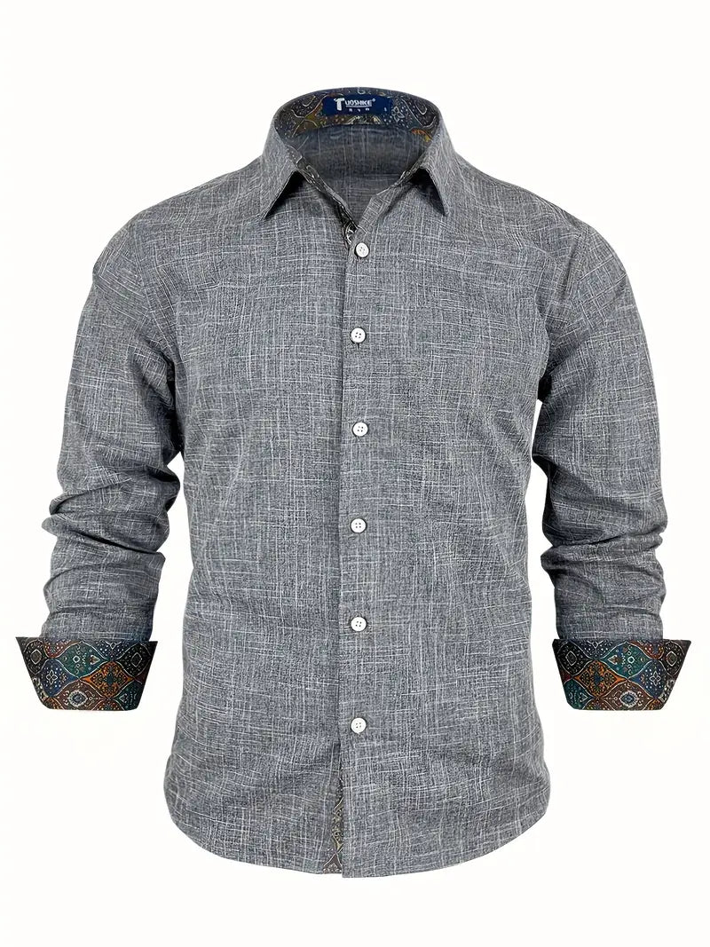Tailored Button-Up Shirt | Cotton Blend | Classic Fit | Men's Dress Shirt