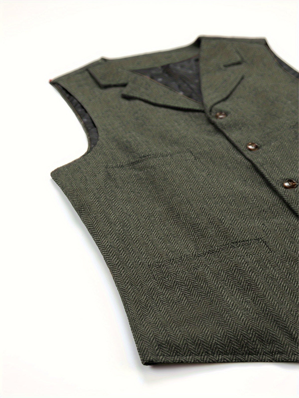 Herringbone Vest for Men | Heritage Style | Warm Wool Blend | Casual Wear