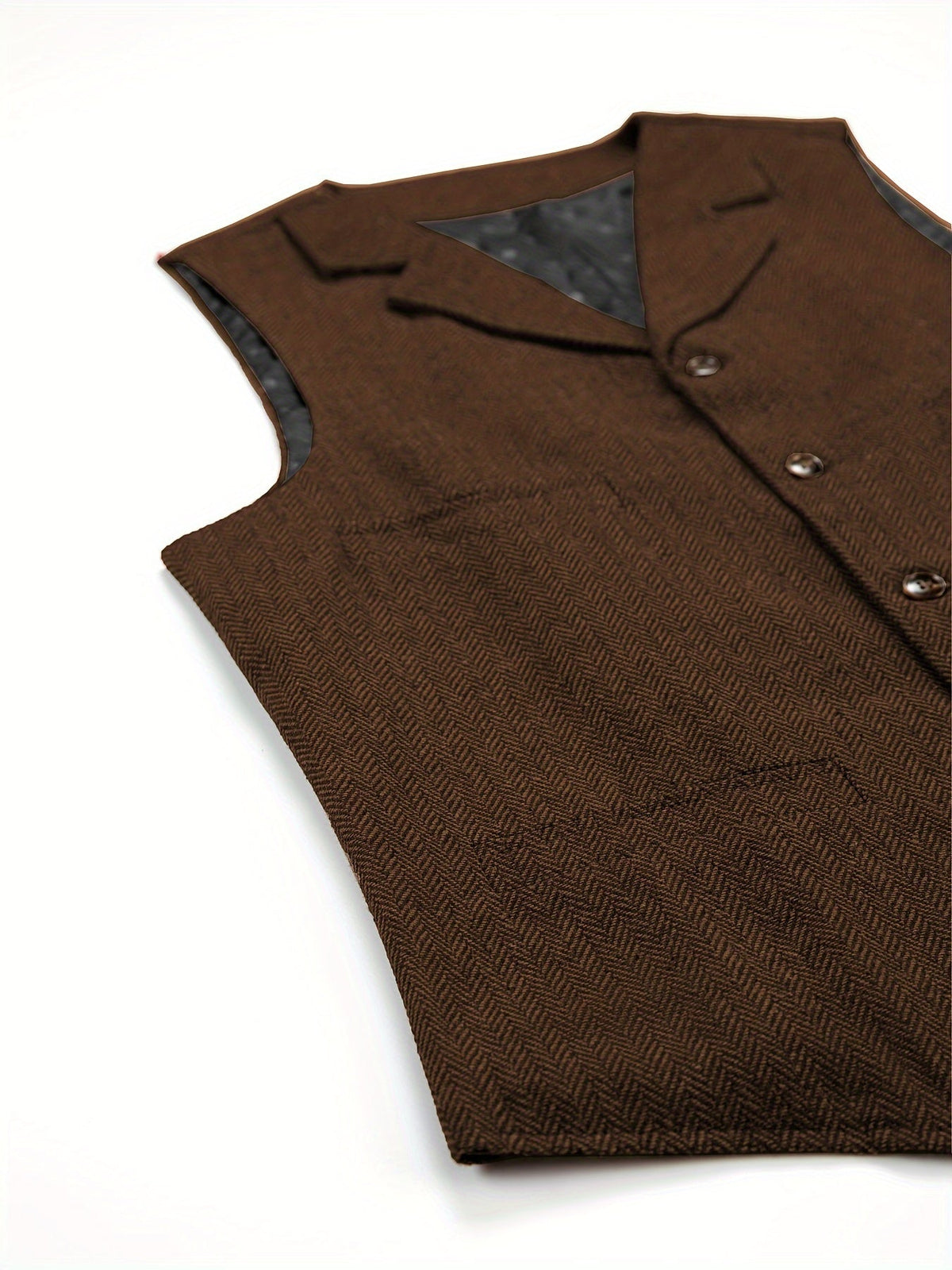 Herringbone Vest for Men | Heritage Style | Warm Wool Blend | Casual Wear