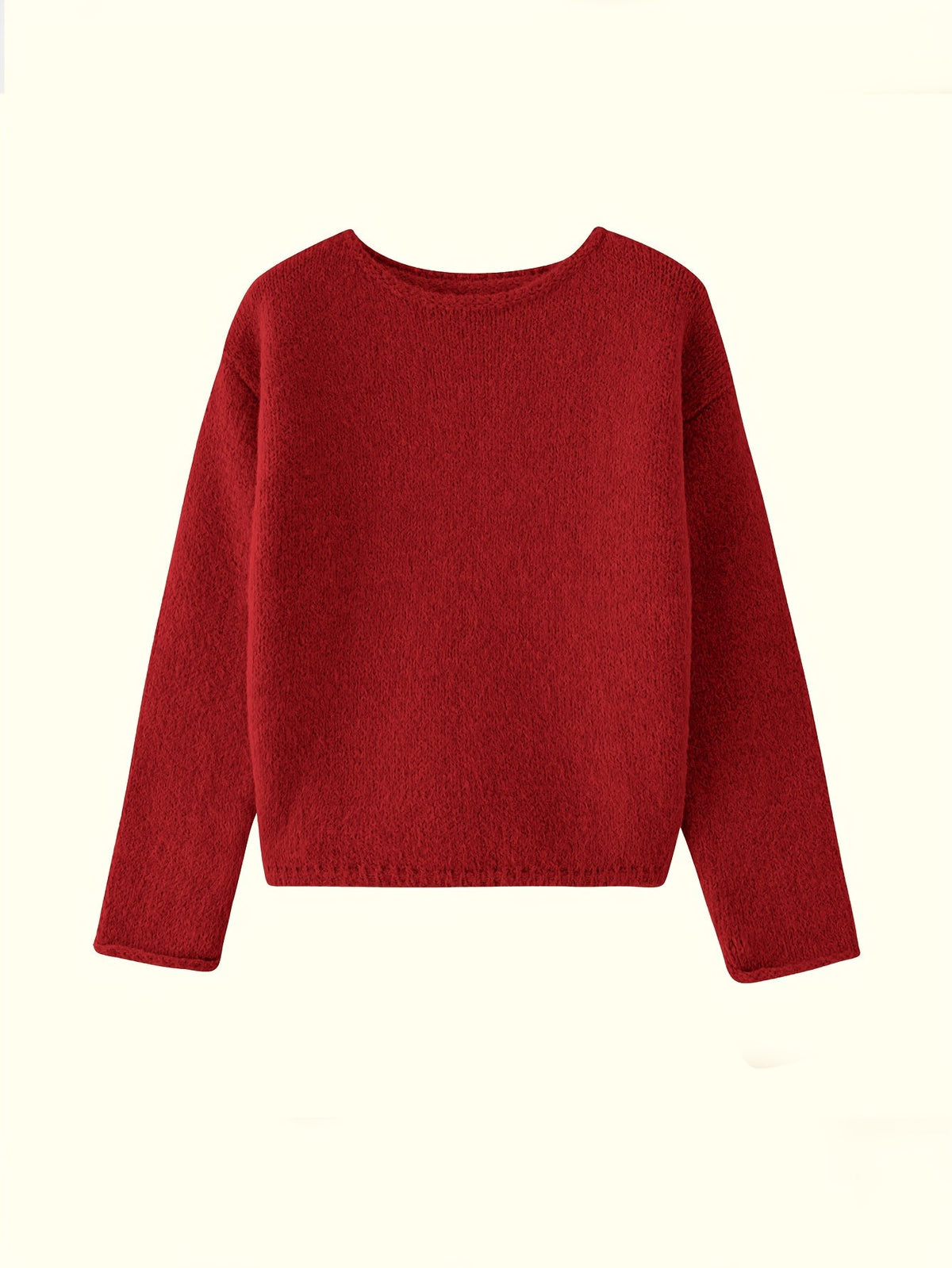 Relaxed Crew Neck Sweater in Soft Knit for Casual Wear