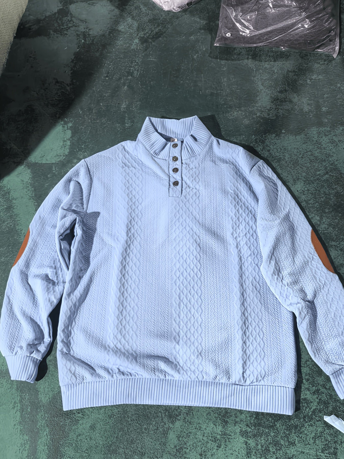 Stand Collar Button Henley Sweater for Men | Comfortable Knit Casual Wear
