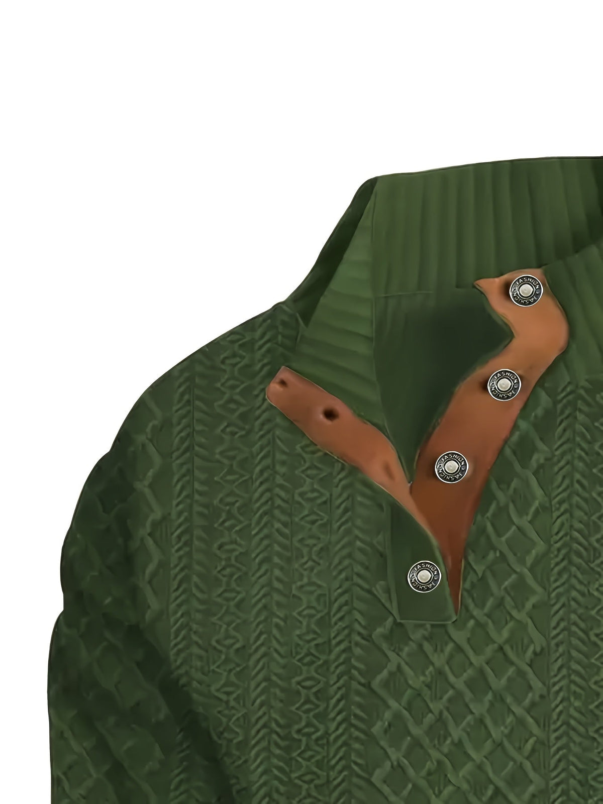 Stand Collar Button Henley Sweater for Men | Comfortable Knit Casual Wear