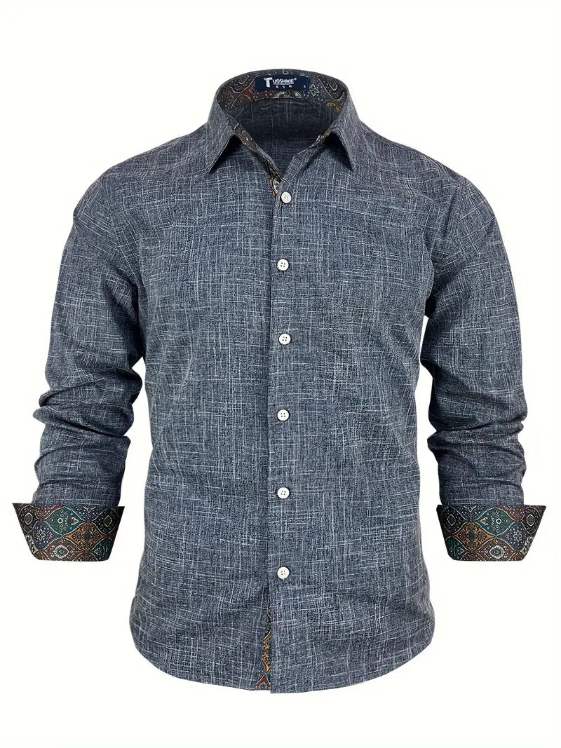 Tailored Button-Up Shirt | Cotton Blend | Classic Fit | Men's Dress Shirt