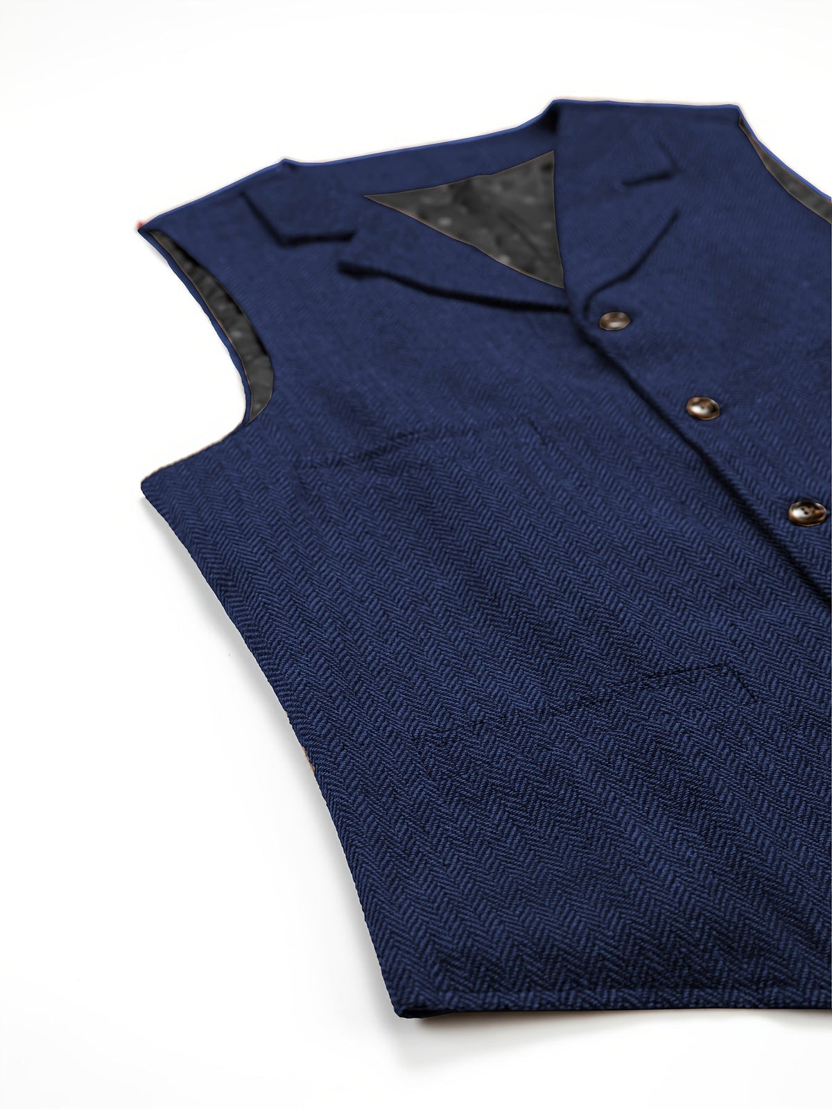 Herringbone Vest for Men | Heritage Style | Warm Wool Blend | Casual Wear