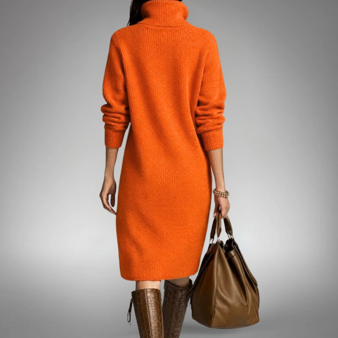High Neck Sophisticated Dress | Elegant Design for Formal Events