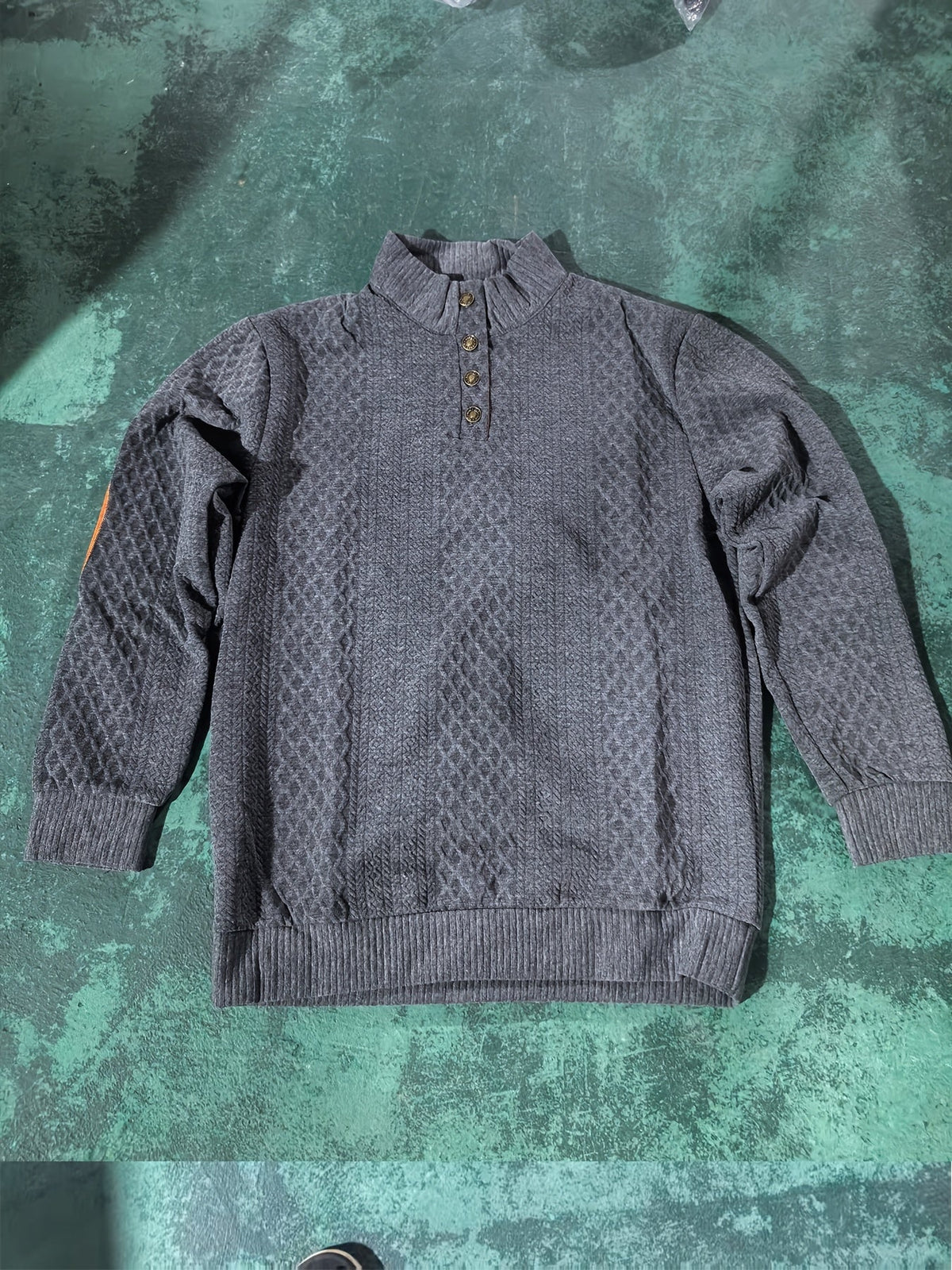Stand Collar Button Henley Sweater for Men | Comfortable Knit Casual Wear