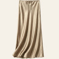 Beige Satin Skirt