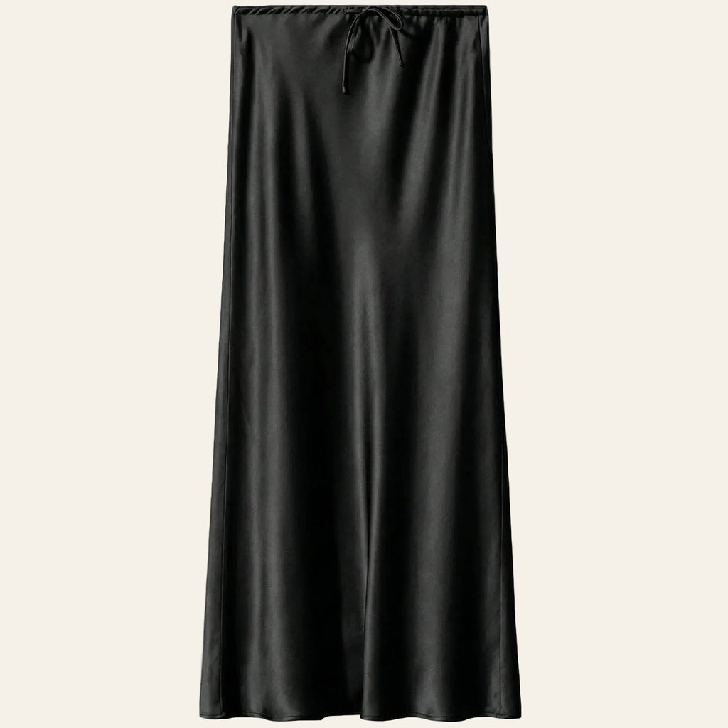 Black Satin Skirt