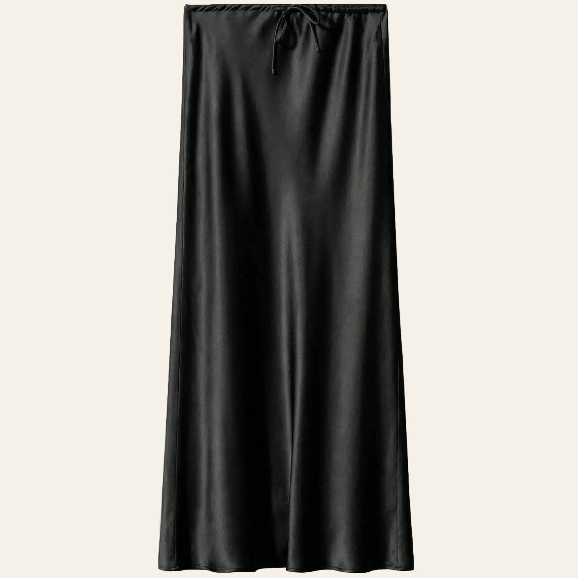 Black Satin Skirt