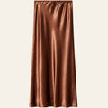 Brown Satin Skirt