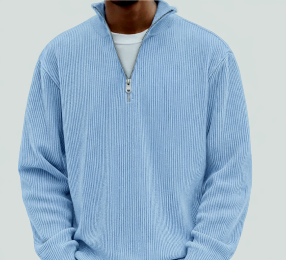 High Neck Zipper Sweater | Stylish Knit Pullover for Casual Wear