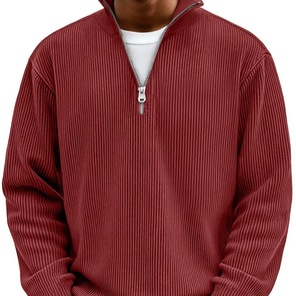 High Neck Zipper Sweater | Stylish Knit Pullover for Casual Wear