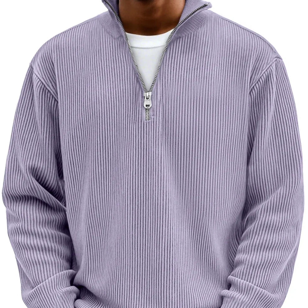 High Neck Zipper Sweater | Stylish Knit Pullover for Casual Wear