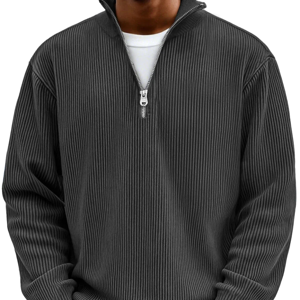 High Neck Zipper Sweater | Stylish Knit Pullover for Casual Wear