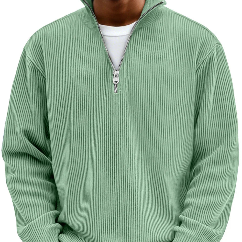 High Neck Zipper Sweater | Stylish Knit Pullover for Casual Wear
