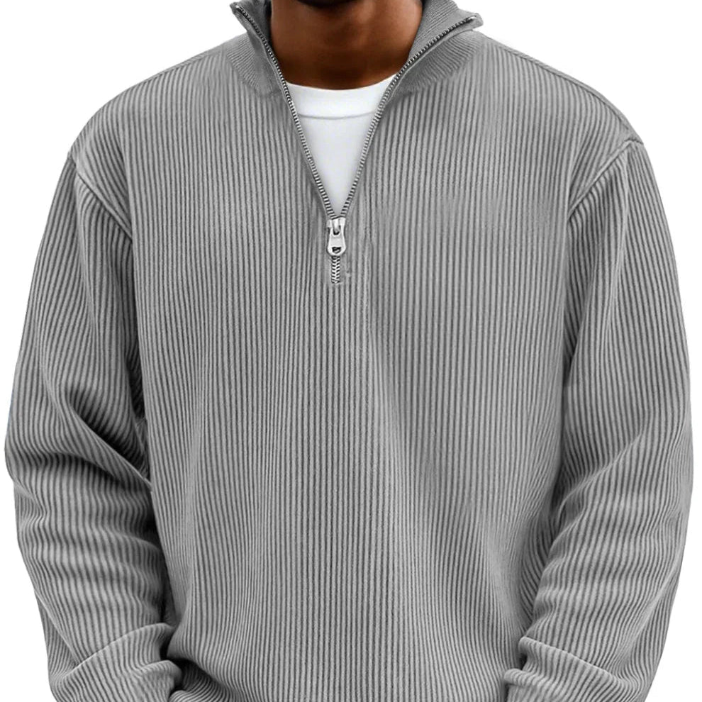High Neck Zipper Sweater | Stylish Knit Pullover for Casual Wear