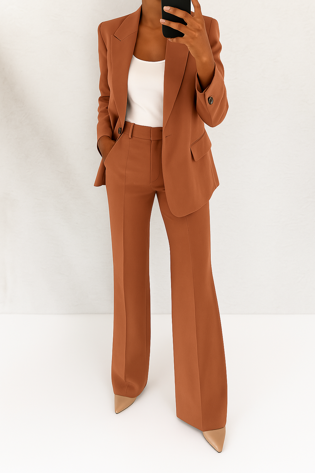 Chic Two-Piece Blazer and Trouser Set | Stylish Office Wear | Modern Fit