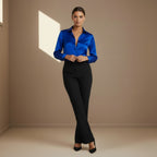 Dark Blue Satin Shirt