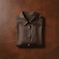 Dark Brown Satin Shirt