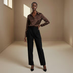 Dark Brown Satin Shirt