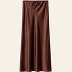 Dark Brown Satin Skirt