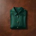 Dark Green Satin Shirt