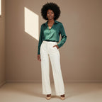 Dark Green Satin Shirt